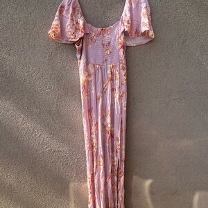 Floral Pink Maxi Dress